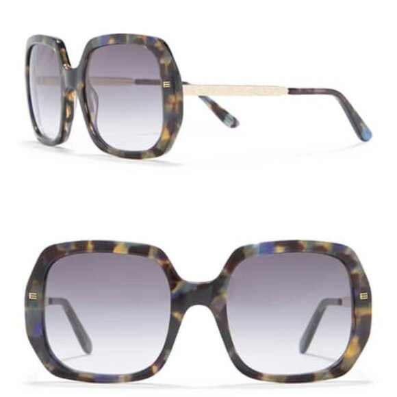 Etro – 54mm Square Sunglasses PETROL HAVANA main image 4